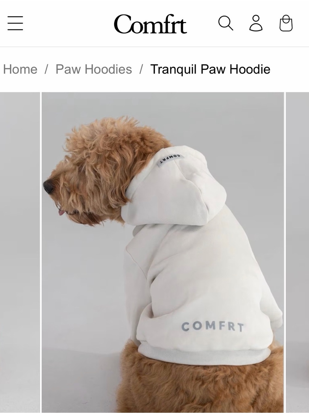 COMFRT Beige Hooded Sweatshirt - Picture 5 of 5